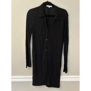 Karen Kane Women's Button‎ Down Tunic Black Size Small